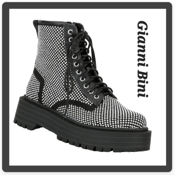 Gianni Bini Shoes - 🤑SOLD🤑Gianni Bini non-Stop Studded Chunky Lug Sole Platform Booties